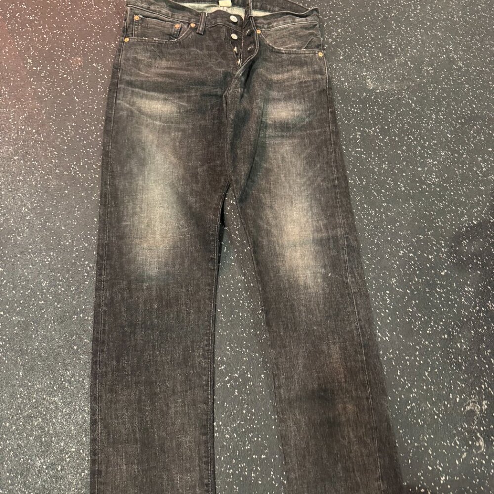 RRL Dusty Black 13oz Washed Denim - Straight Fit